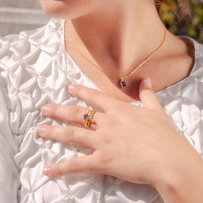 Violet Rococo Ring Set