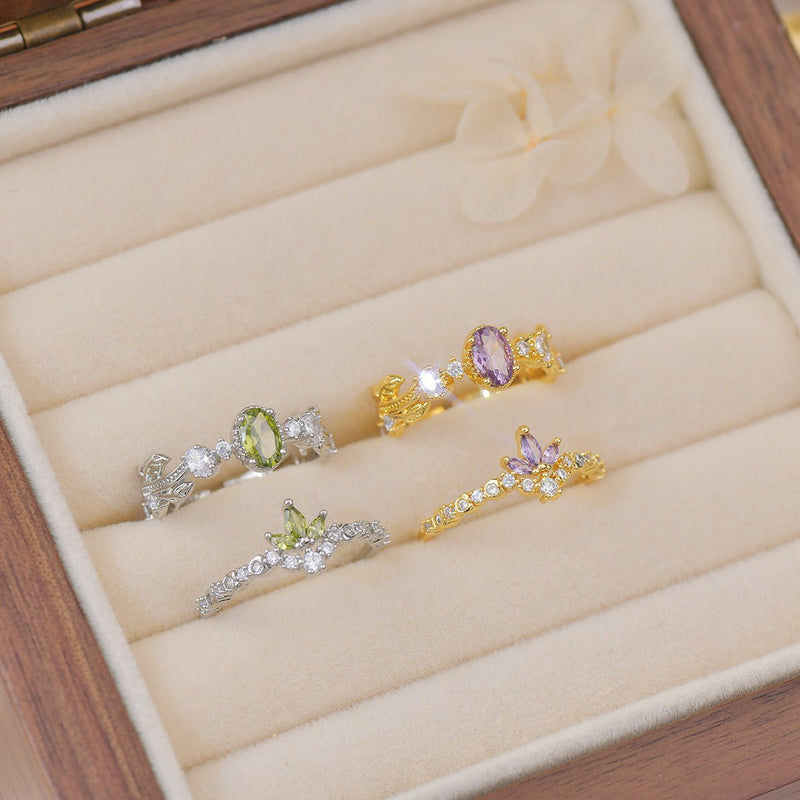 Amethyst Rococo Ring Set