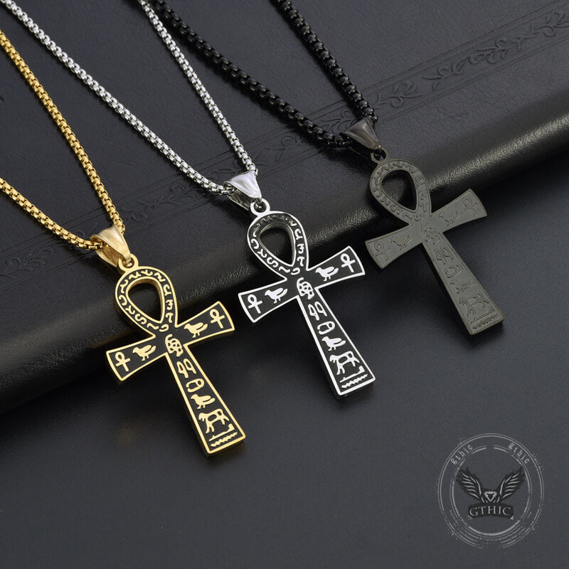 Ankh Cross Ancient Egyptian Symbol Stainless Steel Pendant