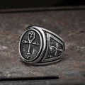 Ankh Key of Life Stainless Steel Egyptian Ring