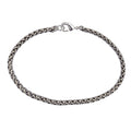 Antique Silver 3.2mm Thick Ponytail/foxtail/wheat Weave Chain Bracelet