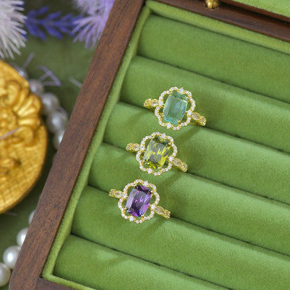 Aqua Fleur Royale Ring