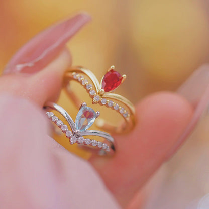 Aqua Tiara Ring