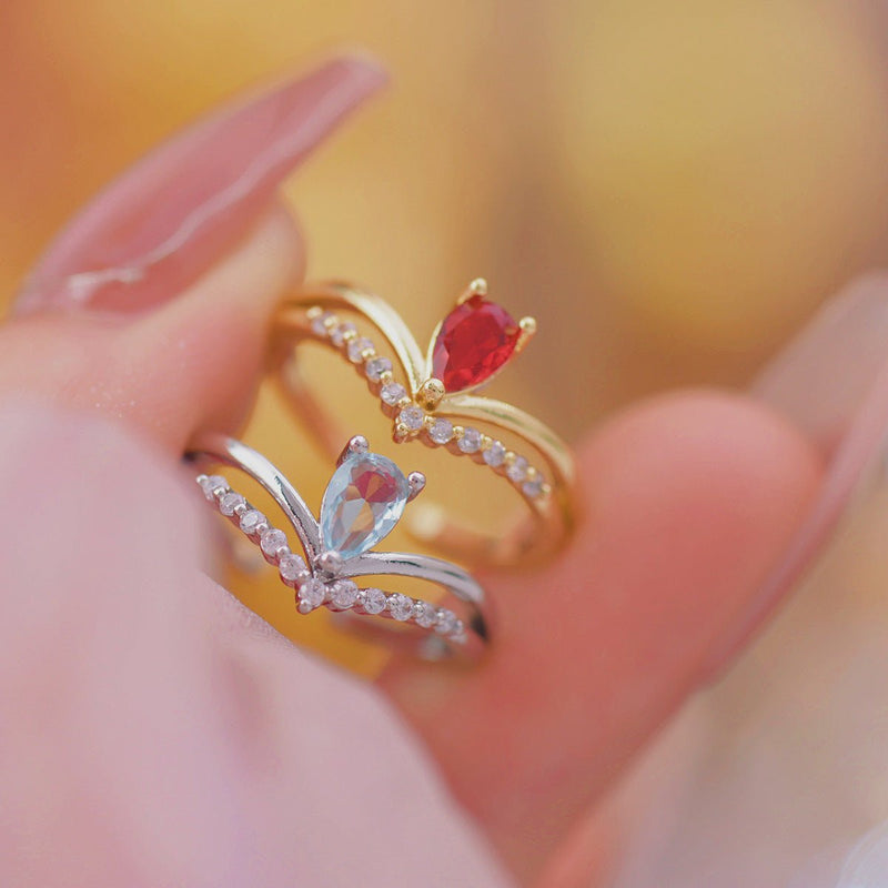 Aqua Tiara Ring