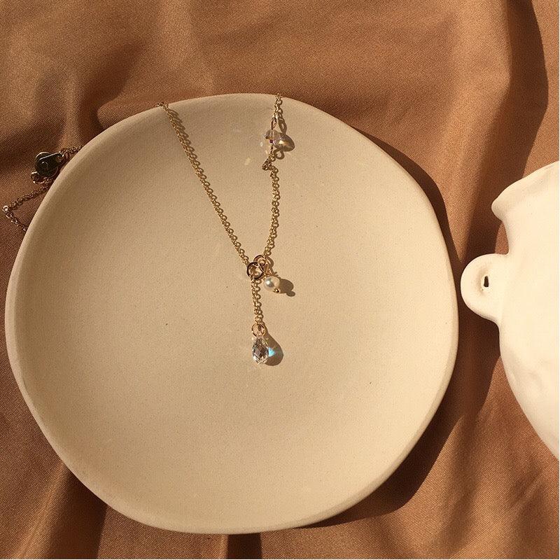 Austrian Crystal Pearl Necklace