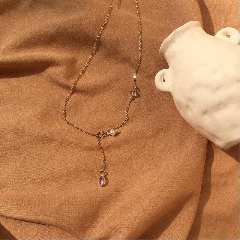 Austrian Crystal Pearl Necklace