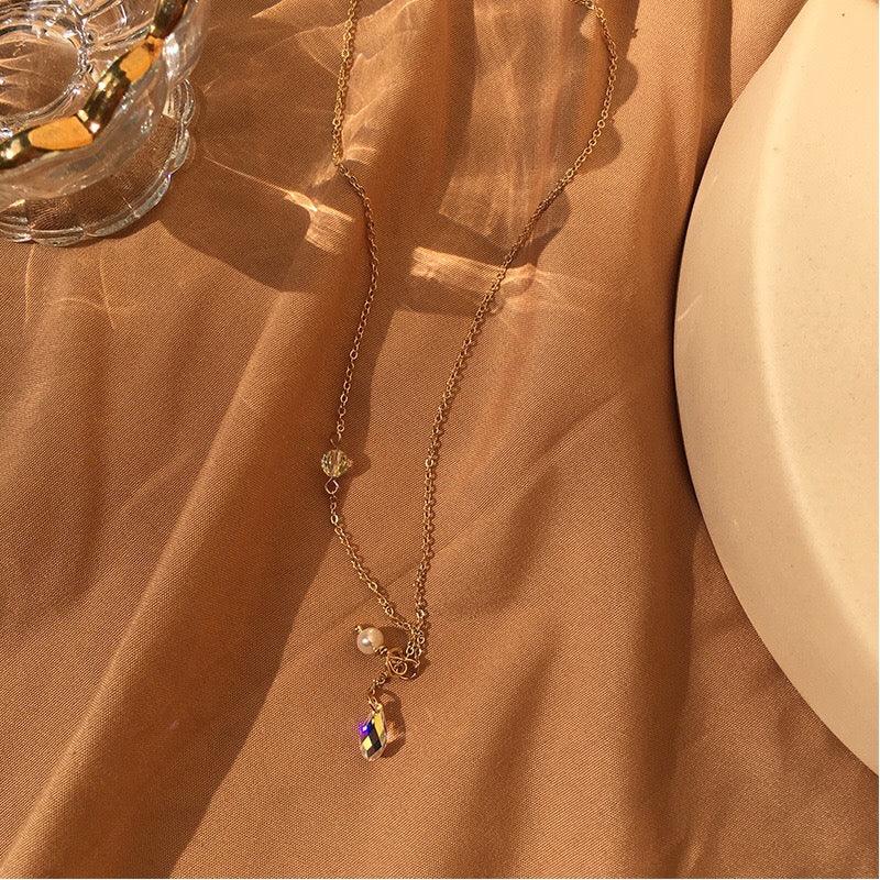 Austrian Crystal Pearl Necklace