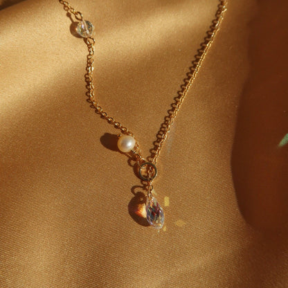 Austrian Crystal Pearl Necklace