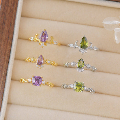 [sample ] Ayla Peridot Ring in Silver