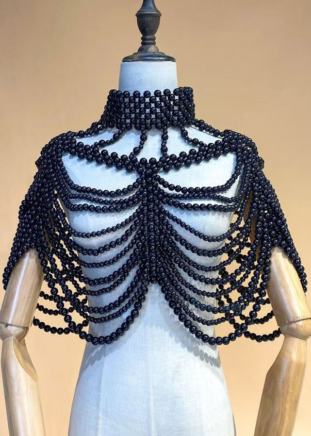 Black Imitation Pearl Banquet Dress Accessories