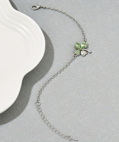 Boutique Silk Stainless Steel Crystal Charm Bracelet