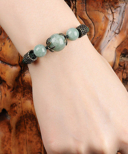 Diy Green Alloy Pearl Charm Bracelet