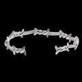 Barbed Wire Open Cuff Bracelet
