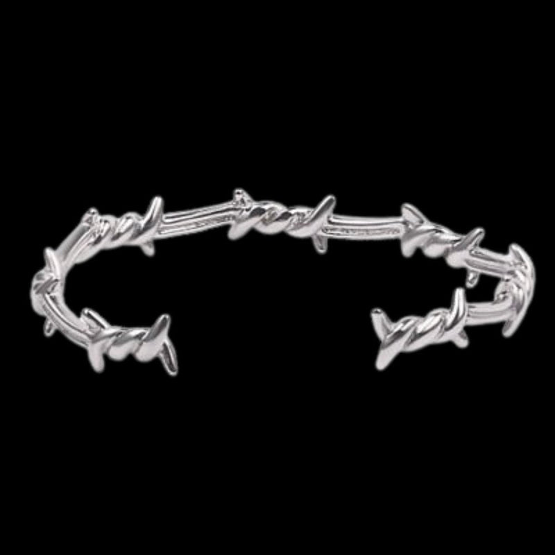 Barbed Wire Open Cuff Bracelet