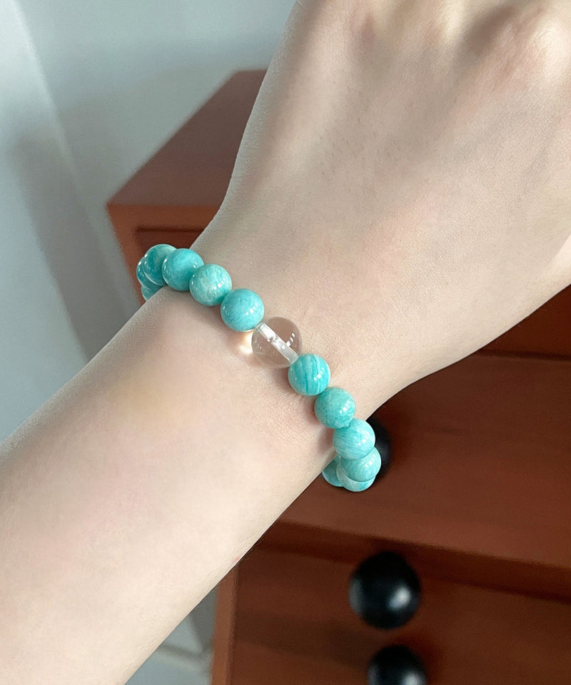 Simple Blue Amazonite Beads Bracelet