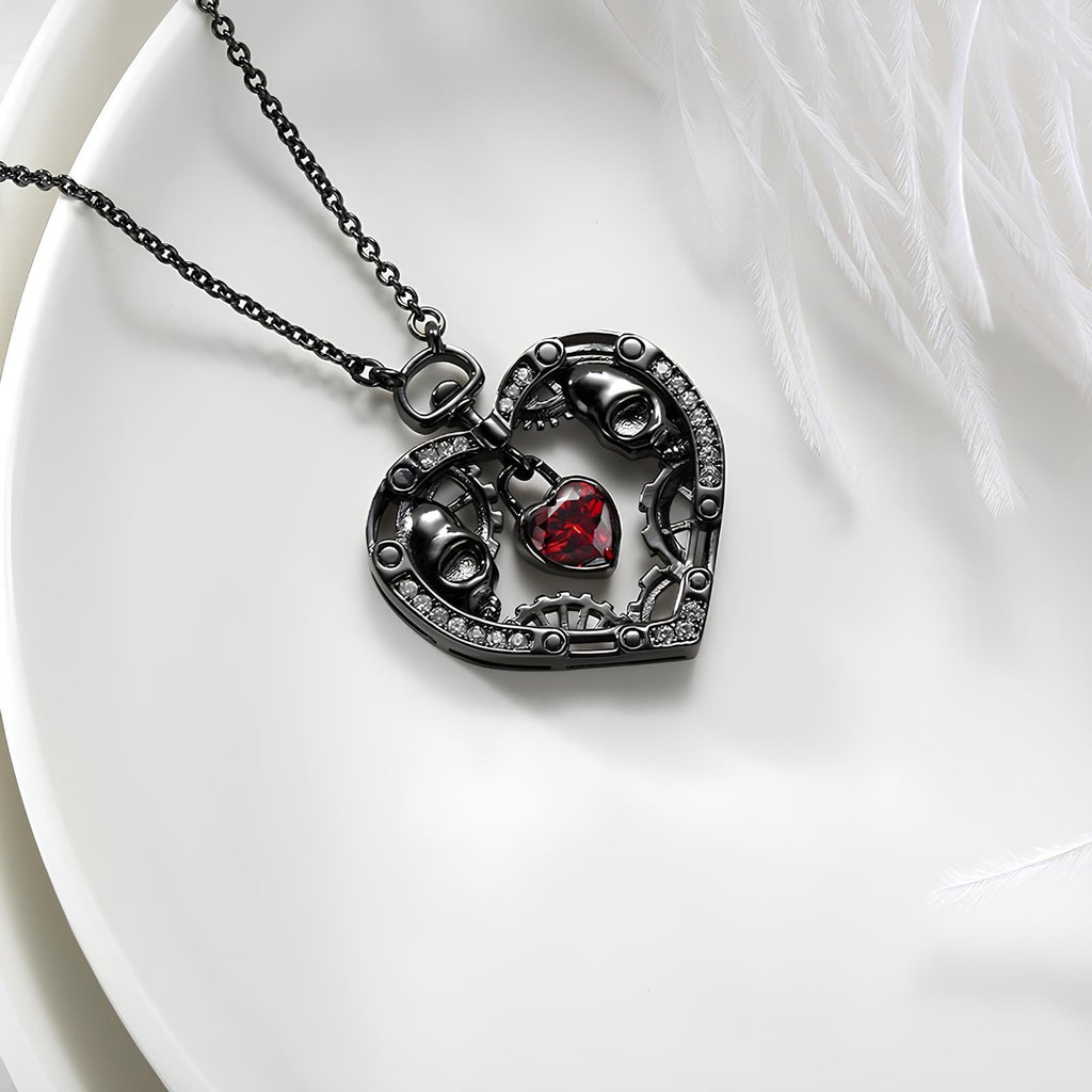 Gothic Love Clockwork Necklace
