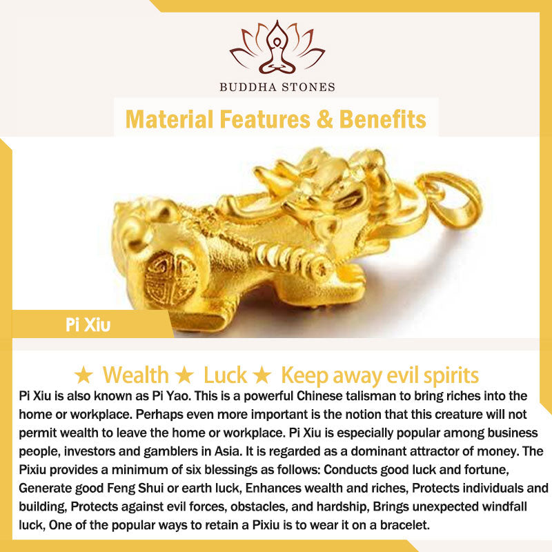 Buddha Stones Fengshui Pixiu Red Garnet Wealth Ring