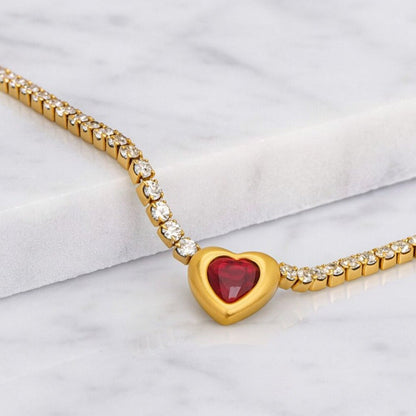 "micah" Waterproof Heart Necklace
