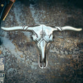 Bighorn Bison Skull Zinc Alloy Belt Buckle