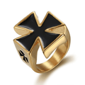 Biker Unique Titanium Celtic Cross Ring / Rock Style Stainless Steel Jewelry