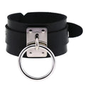 Black Leather Wristband / Bracelet for and / Rock Style Jewelry