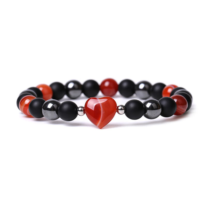 Black Onyx & Tiger Eye Protection Bracelet 8mm Beads