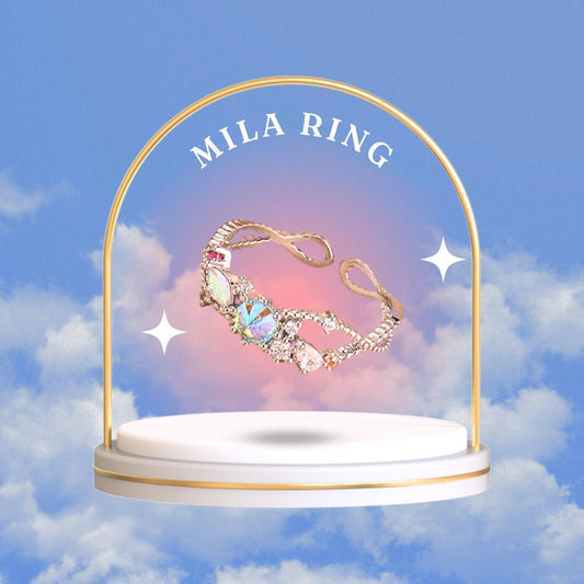 [] Mila Blue Gem Ring
