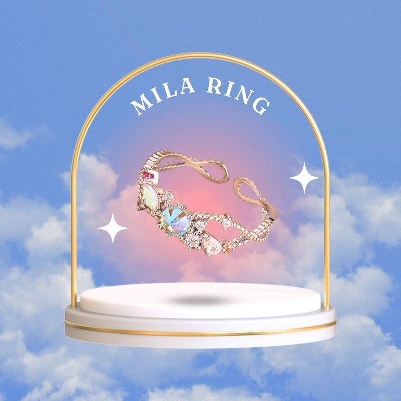[] Mila Blue Gem Ring