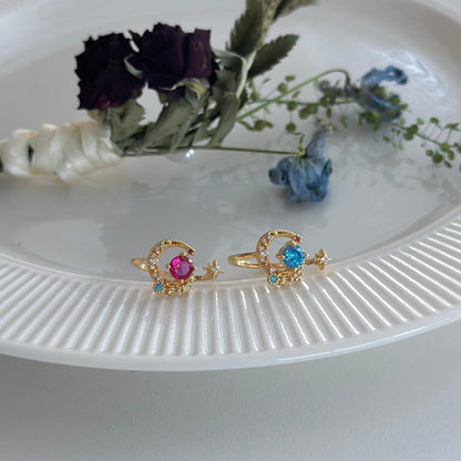 [] Jodie Blue Moon and Star Ring
