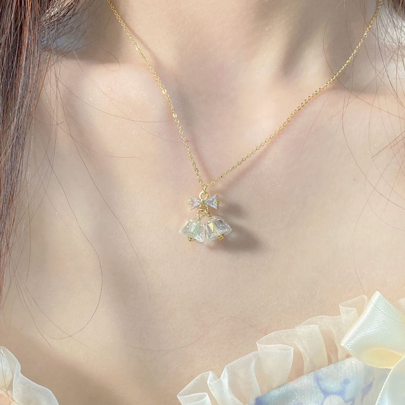 Bow and Bell Necklace