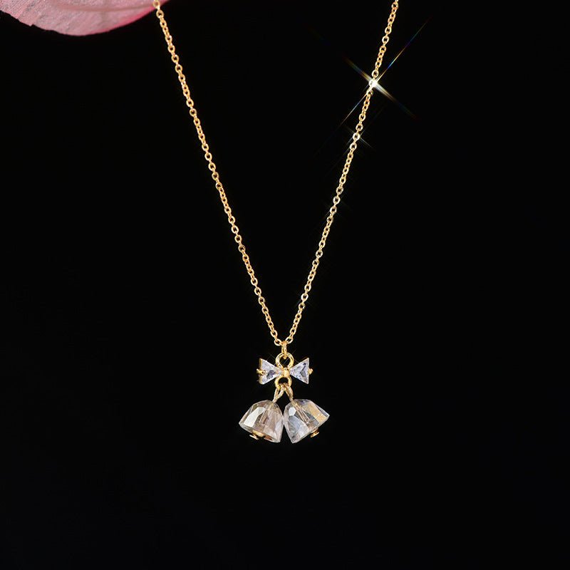 Bow and Bell Necklace