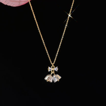Bow and Bell Necklace