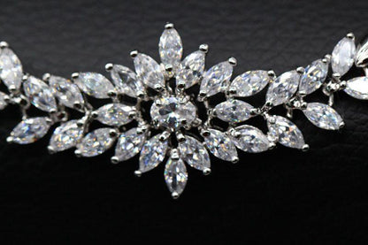 Big Flower Charm Zirconia Diamond Bracelets