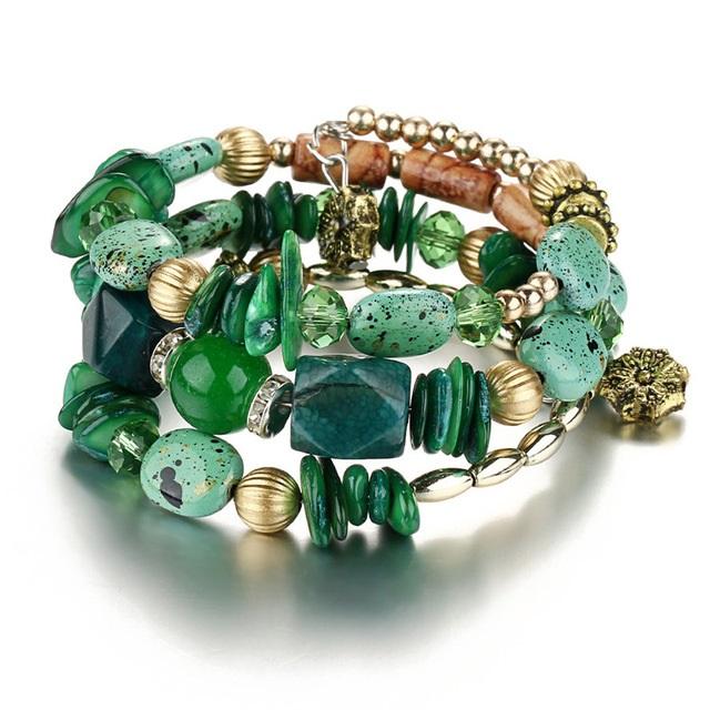Natural Stone Beads Wrap Bracelet