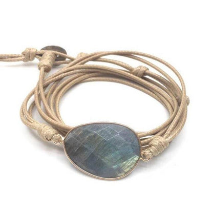 Natural Labradorite Wrap Bracelet