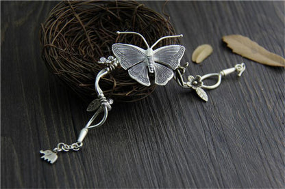 Style Butterfly Thai Silver Bracelet
