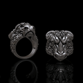 Bull Head Sterling Silver Animal Ring
