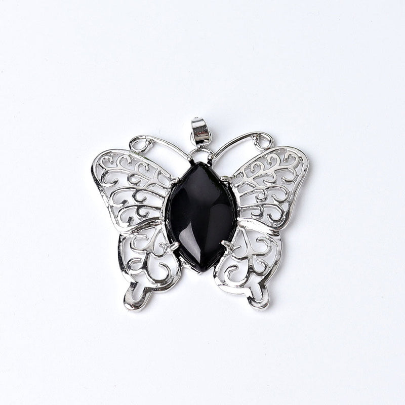 Butterfly Crystal Pendant 1.6 Inches | Healing Energy Gem