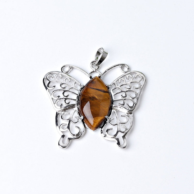 Butterfly Crystal Pendant 1.6 Inches | Healing Energy Gem