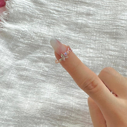 [] Freya Butterfly Ring in Rose Gold