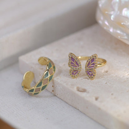 [] Butterfly Ring Set
