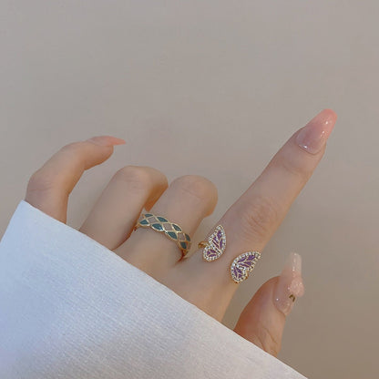 [] Butterfly Ring Set