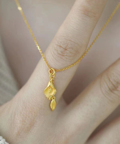 Gold Sterling Silver Overgild Lo Pendant Necklace