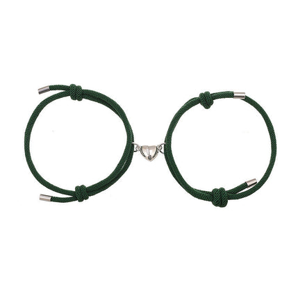 2pcs Love Magnetic Couple String Strength Bracelet