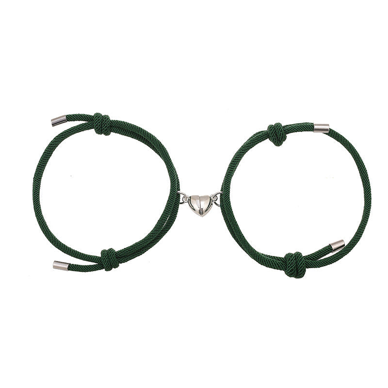 2pcs Love Magnetic Couple String Strength Bracelet