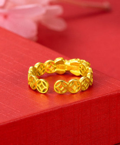 Boutique Gold Copper Overgild a Mythical Wild Animal Open Rings