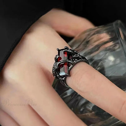 Dark Gothic Crimson Ring