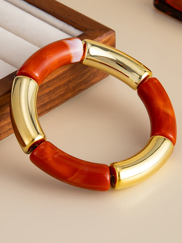 Contrast Color Geometric Bracelet Accessories