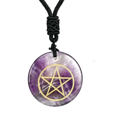 Natural Crystals Pentacle Necklace