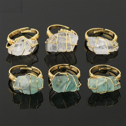 Buddha Stones Natural Crystal Gemstone Amethyst Adjustable Ring